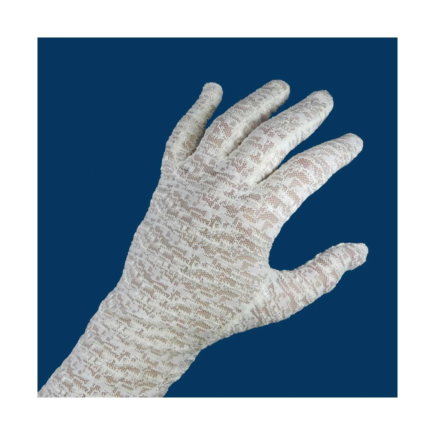 Guante Largo Encaje Zigzag. Marfil 3 Guante Largo Encaje Zigzag. Marfil