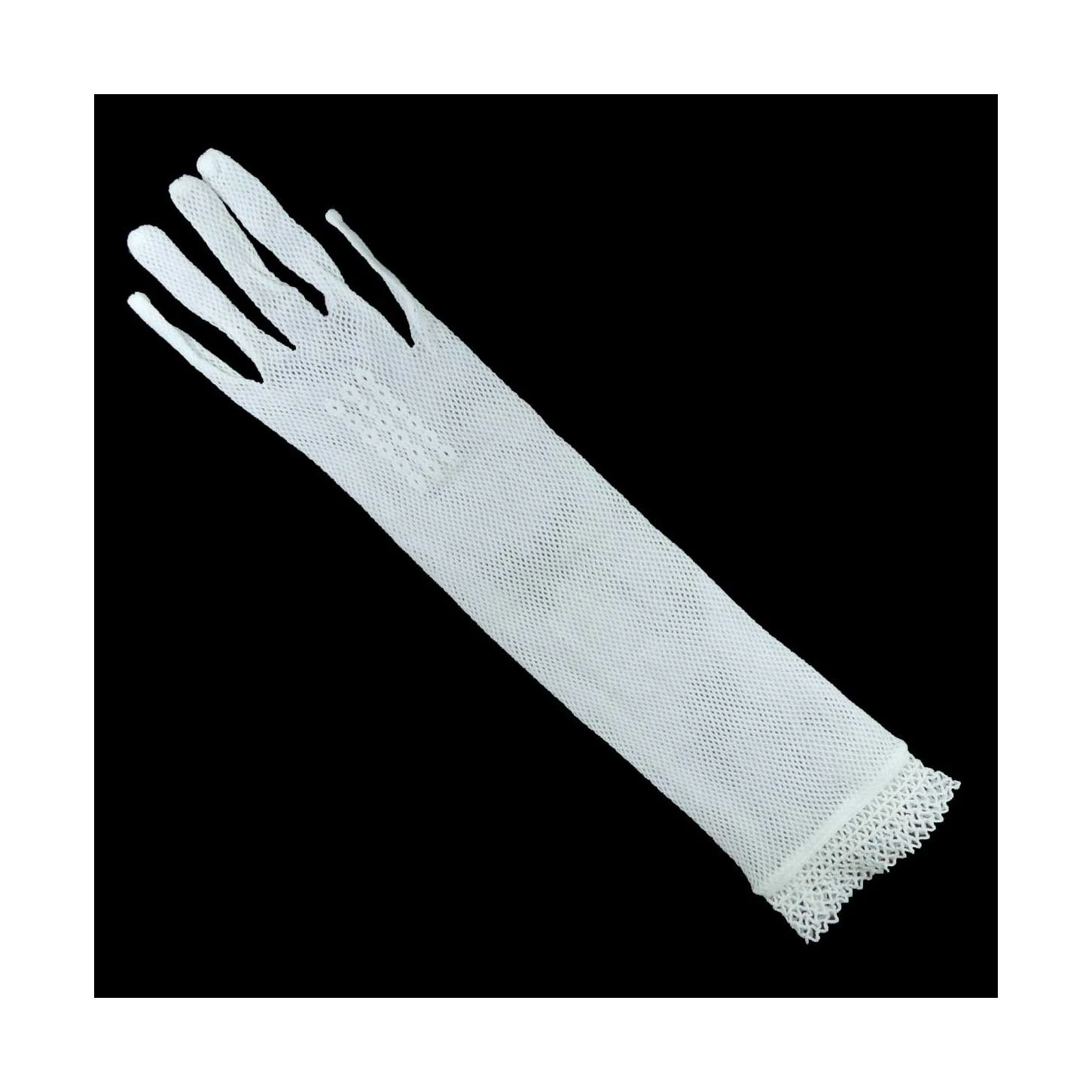 Guantes Calados Largos 3 Venas Blanco 5 Guantes Calados Largos 3 Venas Blanco - Imagen 3