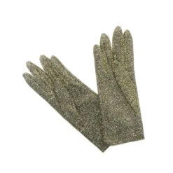 Guantes Fiesta De Lamé Oro Cortos -Merceria Botton guantes fiesta de lame oro cortos 1