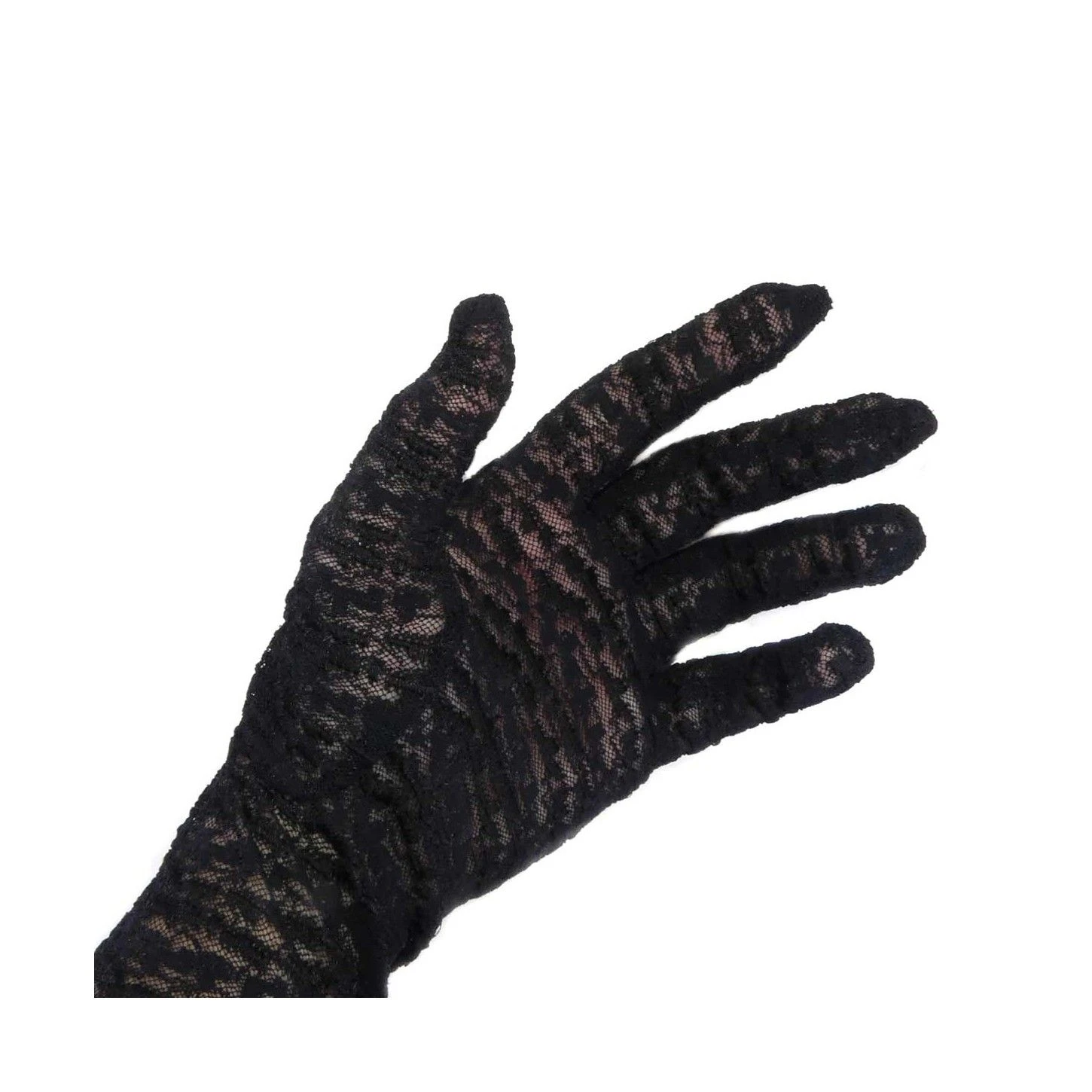 Guantes Largos De Encaje Negro 50cm 4 Guantes Largos De Encaje Negro 50cm - Imagen 2