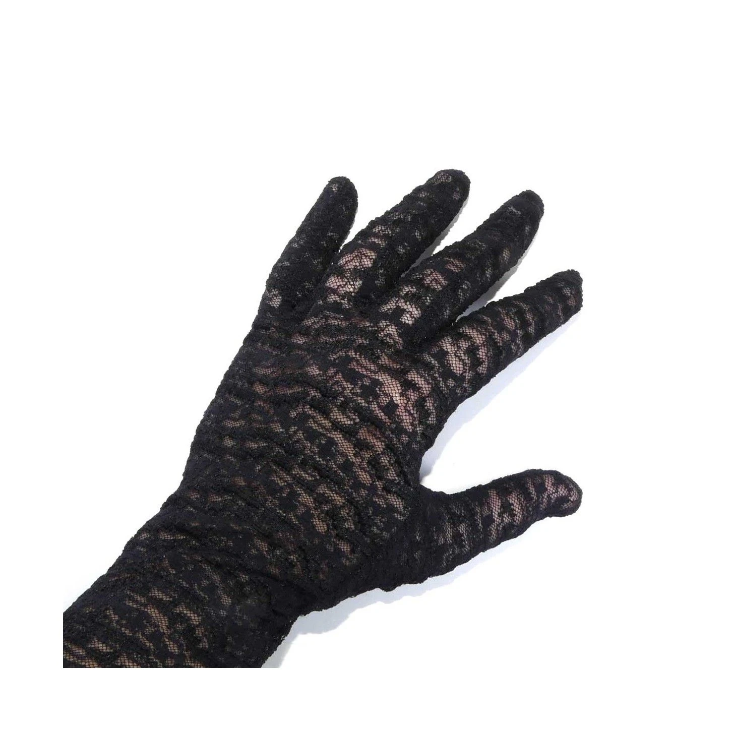 Guantes Largos De Encaje Negro 50cm 3 Guantes Largos De Encaje Negro 50cm