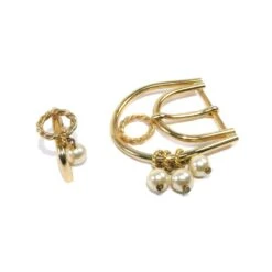 Hebilla Cinturón Con Trabilla Oro 3cm. Perlas -Merceria Botton hebilla cinturon con trabilla oro 3cm perlas 1