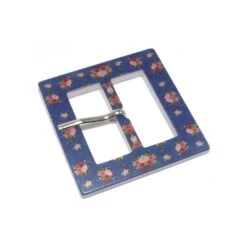 Hebilla Cuadrada Estampado Flores 35mm. Varios Colores -Merceria Botton hebilla cuadrada estampado flores 35mm 2