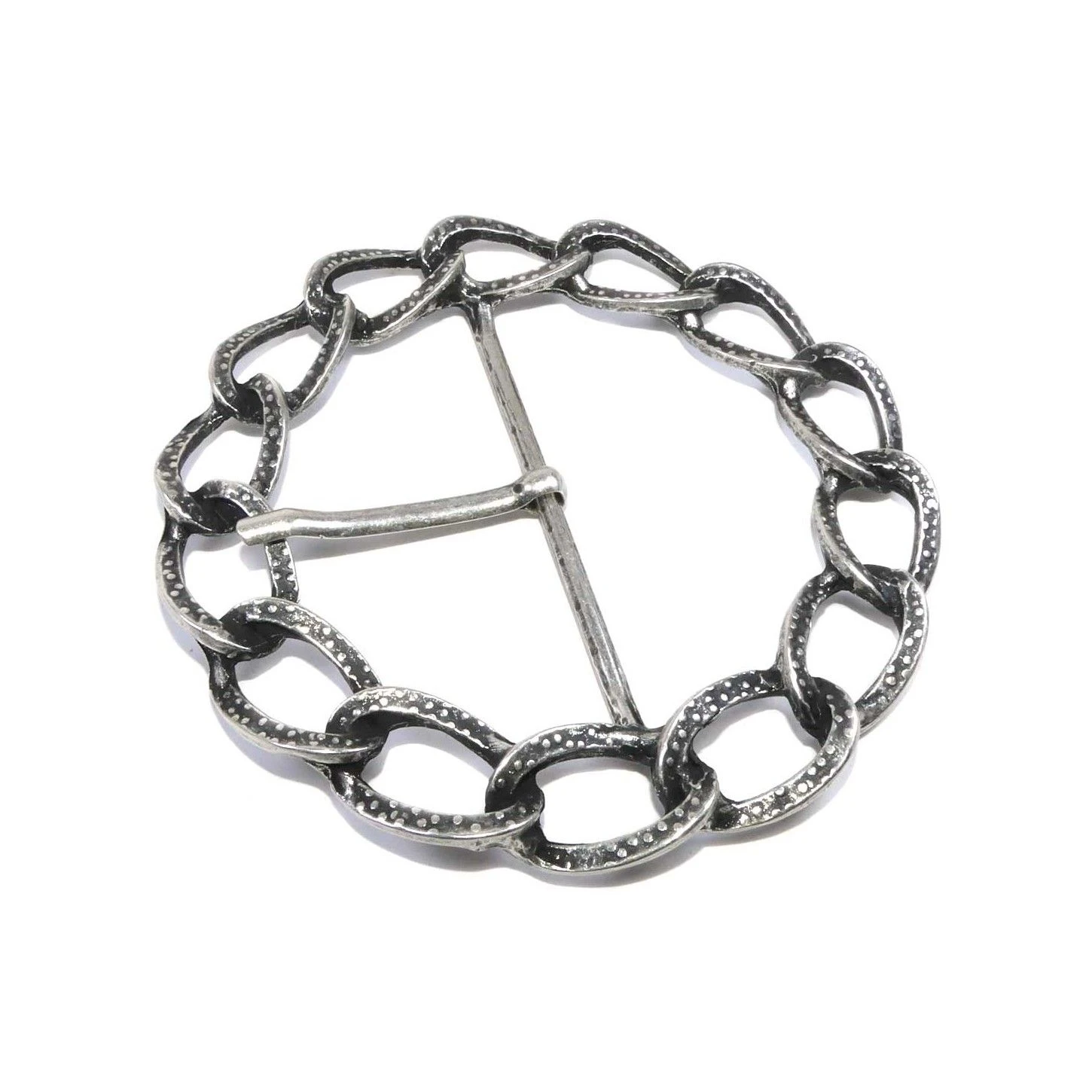 Hebilla De Metal Redonda Plata Vieja 8cm. Pescara 4 Hebilla De Metal Redonda Plata Vieja 8cm. Pescara - Imagen 2