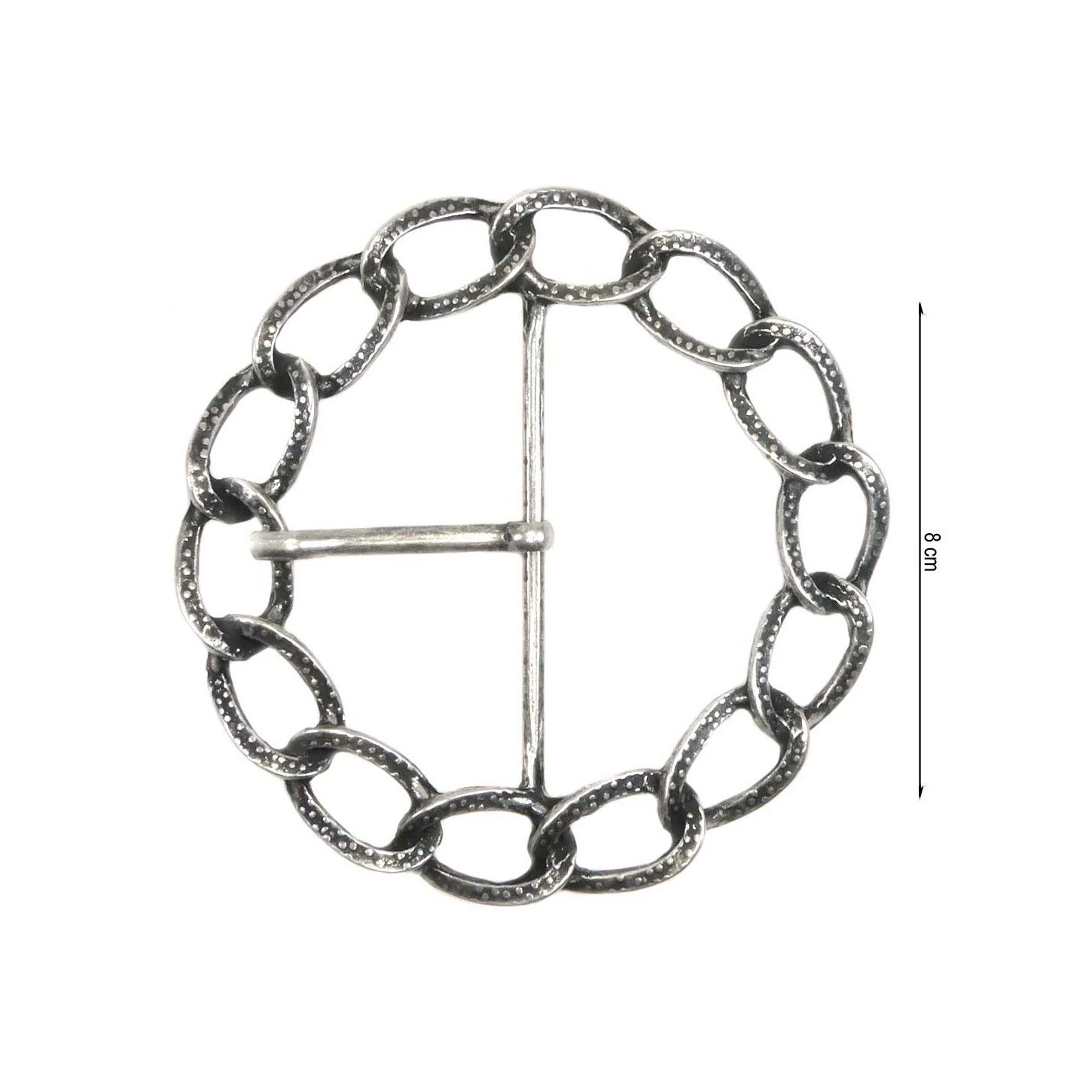 Hebilla De Metal Redonda Plata Vieja 8cm. Pescara 3 Hebilla De Metal Redonda Plata Vieja 8cm. Pescara