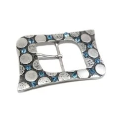 Hebilla Metal Decorativa Con Cristal Azul 4cm. Milán 5 Hebilla Metal Decorativa Con Cristal Azul 4cm. Milán -Merceria Botton hebilla metal decorativa con cristal azul 4cm milan 1