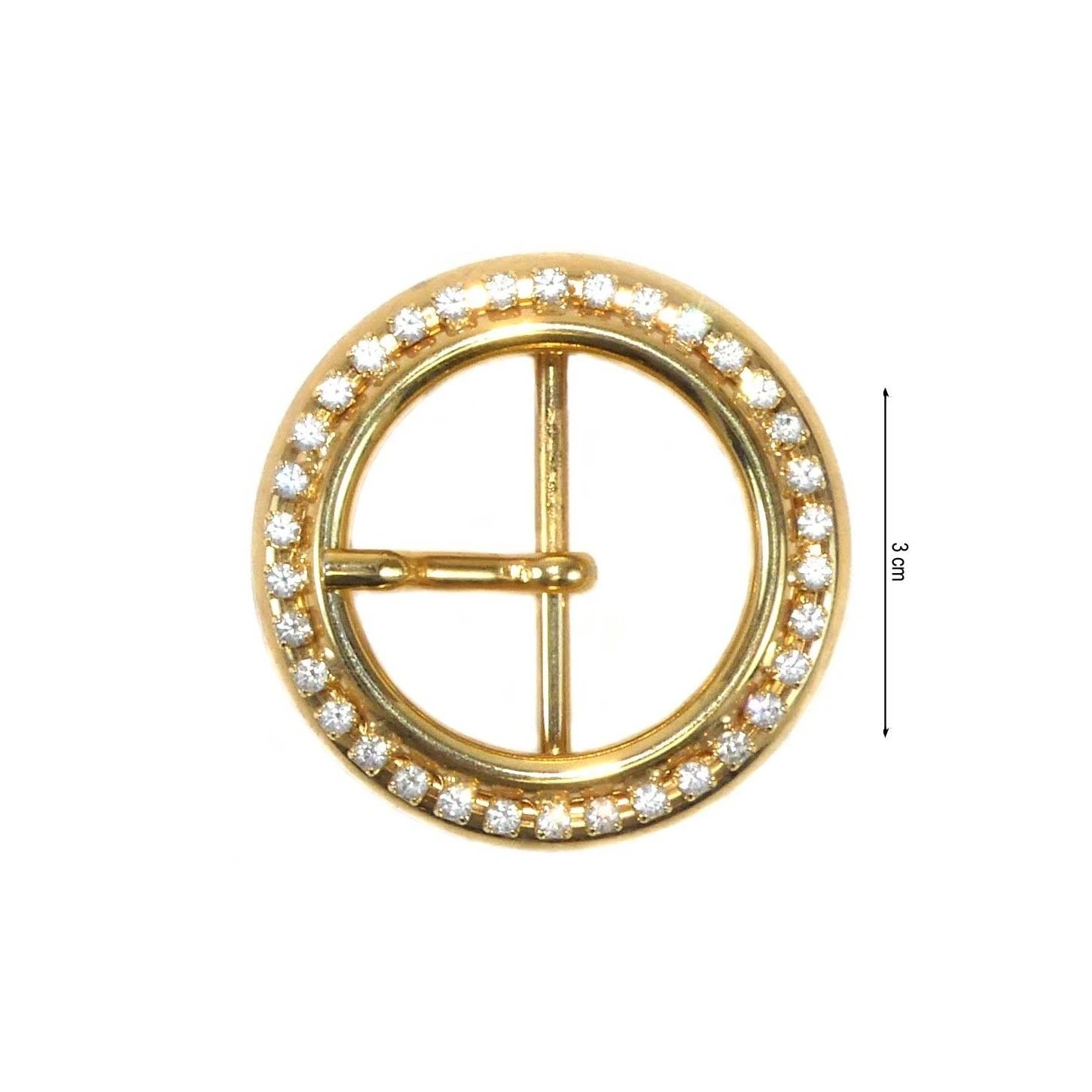 Hebilla De Metal Dorada Gruesa Con Strass 3cm 4 Hebilla De Metal Dorada Gruesa Con Strass 3cm - Imagen 2