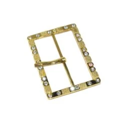 Hebilla De Metal Dorada Con Strass 5cm 5 Hebilla De Metal Dorada Con Strass 5cm -Merceria Botton hebilla metal dorado strass 5cm 1