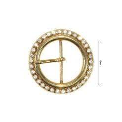 Hebilla De Metal Oro Con Strass 4cm 5 Hebilla De Metal Oro Con Strass 4cm -Merceria Botton hebilla metal oro strass 4cm 1