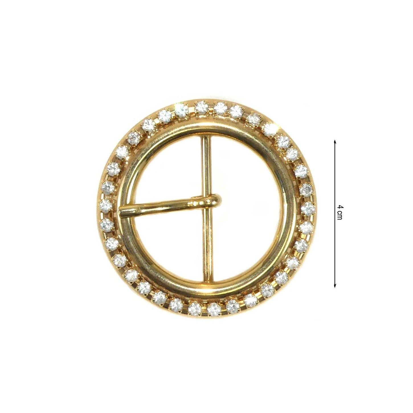 Hebilla De Metal Oro Con Strass 4cm 4 Hebilla De Metal Oro Con Strass 4cm - Imagen 2