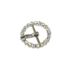 Hebilla De Metal Plata Redonda Con Strass 2cm -Merceria Botton hebilla metal plata redonda con strass 2cm 1