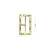 Hebilla De Metal Rectangular Con Strass 34mm. Varios Colores -Merceria Botton hebilla metal rectangular strass 34mm oro plata
