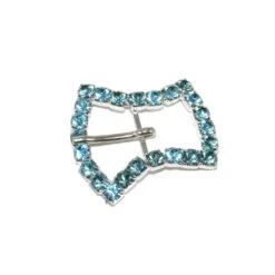 Hebilla De Metal Romboide Con Strass A Color 18mm