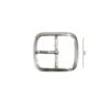 Hebilla Metálica Cuadrada Fina 3cm. Plata -Merceria Botton hebilla metalica cuadrada fina 3cm