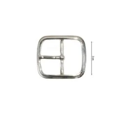 Hebilla Metálica Cuadrada Fina 3cm. Plata