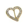 Hebilla Metálica Dorada En Forma De Corazón Con Strass 2cm -Merceria Botton hebilla metalica dorada forma corazon strass 2cm