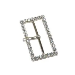 Hebilla Metálica Plata Con Cristales 38mm -Merceria Botton hebilla metalica plata cristales 38mm 1