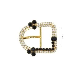 Hebilla Metálica Con Strass Y Cristal Negro 3cm 5 Hebilla Metálica Con Strass Y Cristal Negro 3cm -Merceria Botton hebilla metalica strass cristal negro 3cm 1
