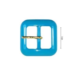 Hebilla Acrílica Cuadrada Biselada 3cm. Varios Colores