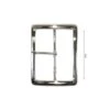 Hebilla Rectangular Metálica Plateada 8cm -Merceria Botton hebilla rectangular metalica plateada 8cm