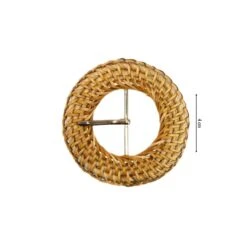 Hebilla Redonda De Rafia 4cm. Varios Colores
