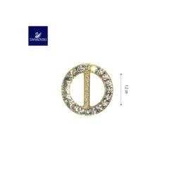 Hebilla Redonda Strass 12mm Paso De Cinta. Varios Colores