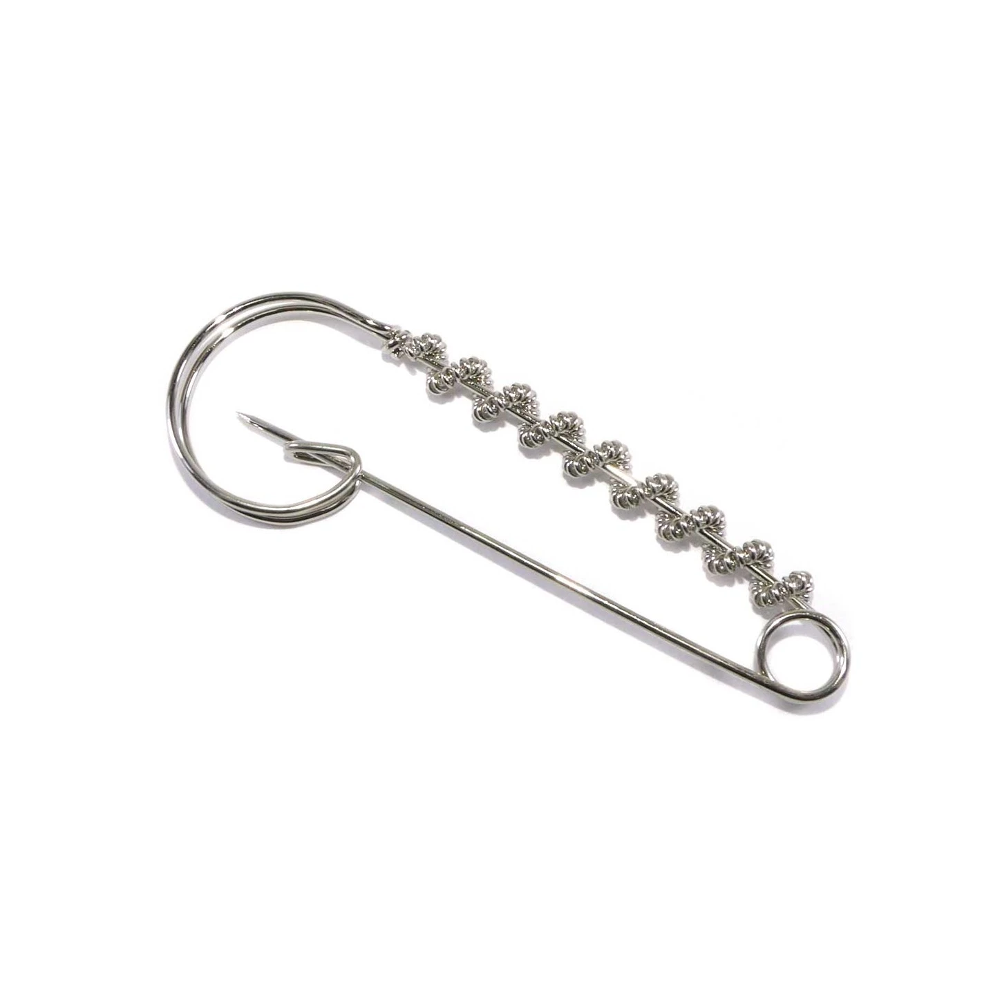 Imperdible Decorativo Cadena Espiral Plata 9cm 3 Imperdible Decorativo Cadena Espiral Plata 9cm