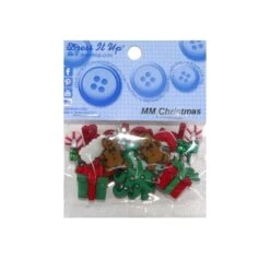 Kit 10 Botones Con Motivos Navideños