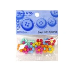 Kit 12 Botones Flores Multicolor