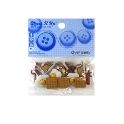 Kit 12 Botones Forma De Elementos De Desayuno