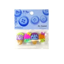 Kit 4 Botones Forma De Helados Animados