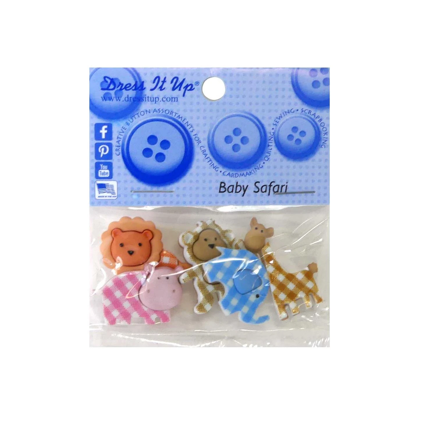 Kit 5 Botones Animales Infantiles Cuadros Vichy 2 Kit 5 Botones Animales Infantiles Cuadros Vichy