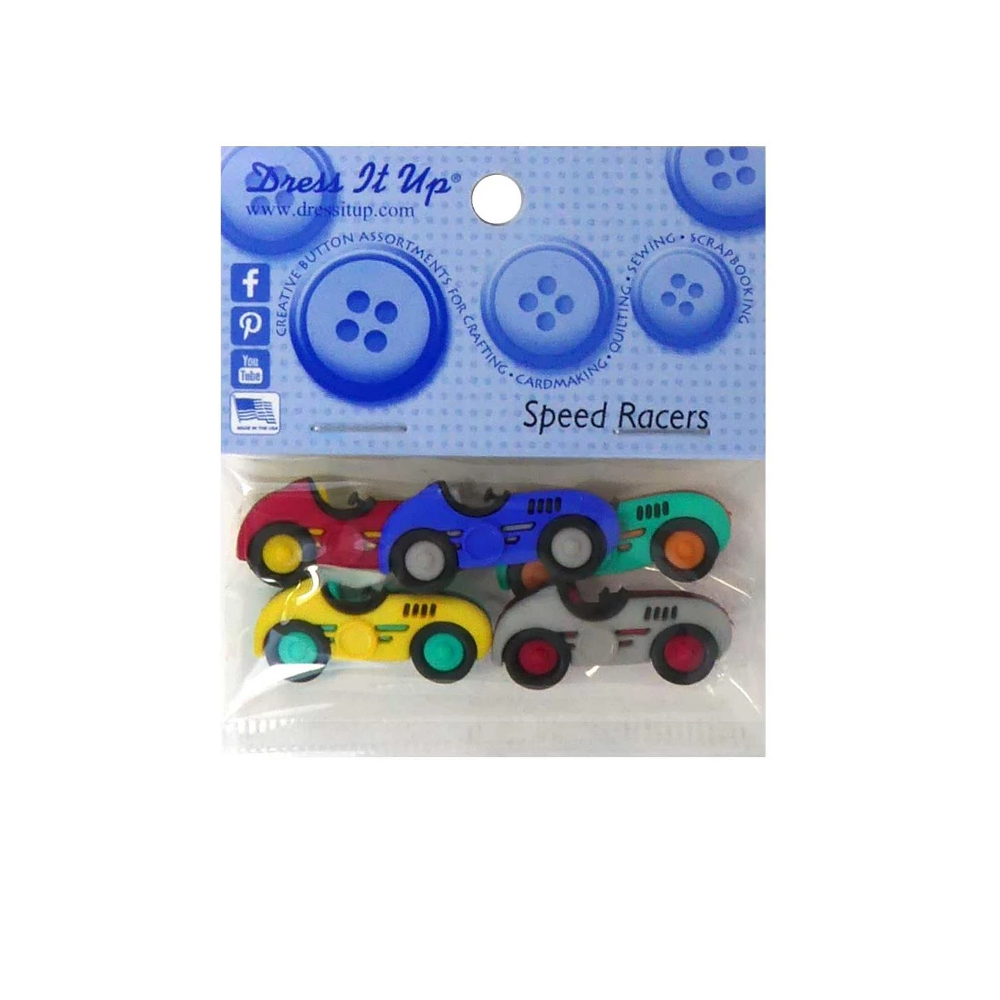 Kit 5 Botones Forma Coche Colores 3 Kit 5 Botones Forma Coche Colores