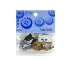 Kit 5 Botones Forma De Cabezas De Gatos Variadas