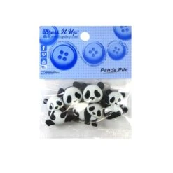 Kit 5 Botones Forma De Oso Panda