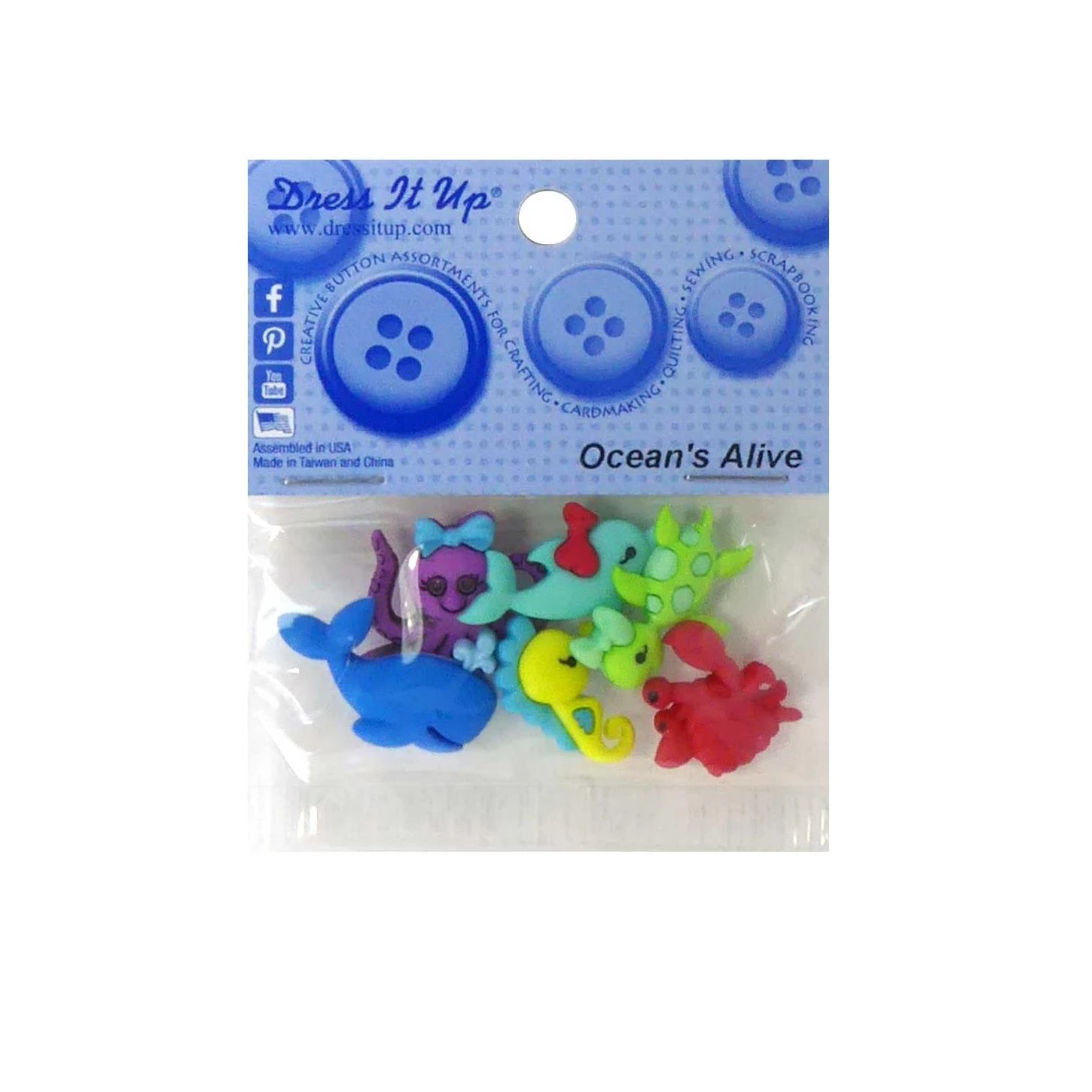 Kit 6 Botones Forma De Animales Del Mar 3 Kit 6 Botones Forma De Animales Del Mar