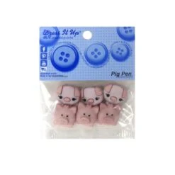 Kit 6 Botones Forma De Cerdito