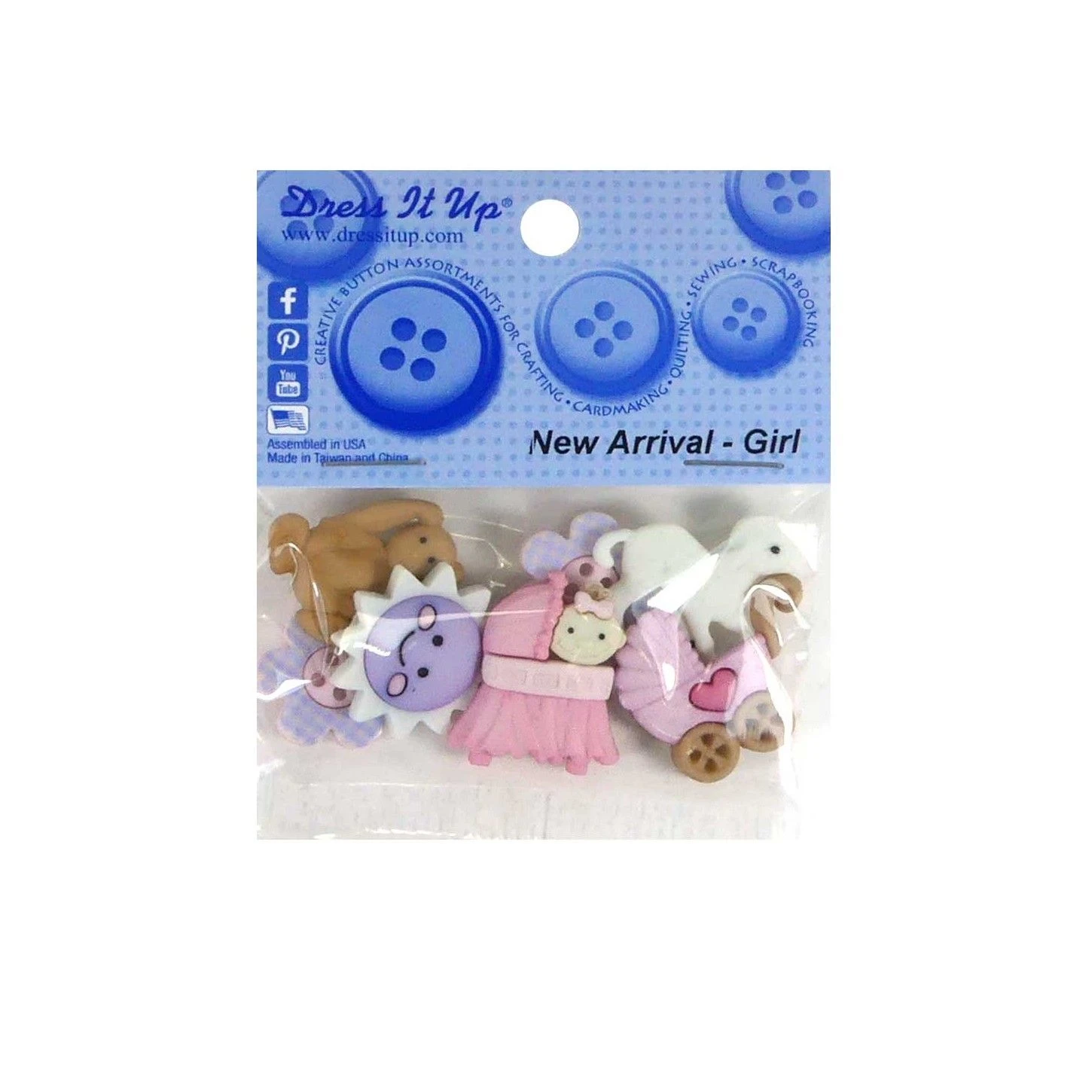 Kit 7 Botones Niña Recién Nacida 4 Kit 7 Botones Niña Recién Nacida - Imagen 2