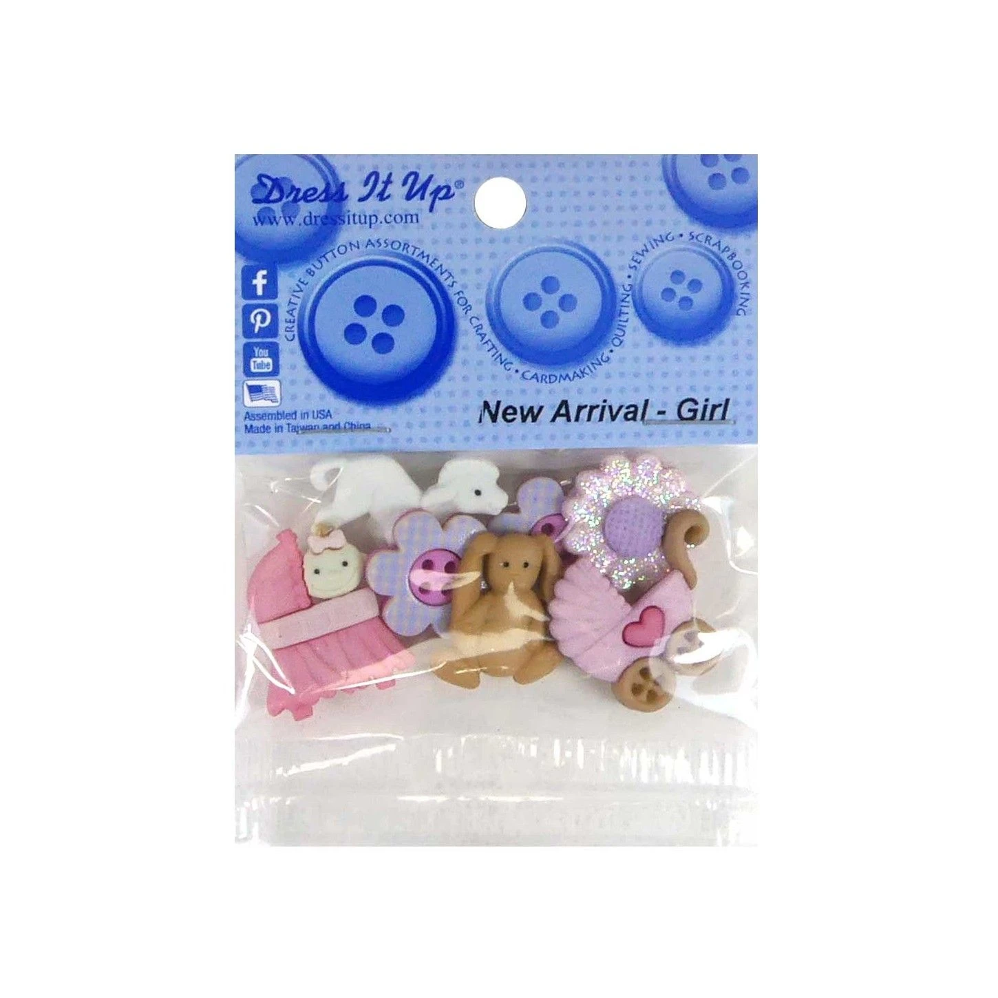 Kit 7 Botones Niña Recién Nacida 3 Kit 7 Botones Niña Recién Nacida