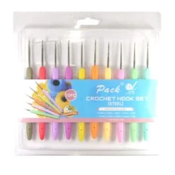 Kit De 10 Agujas Para Crochet Con Mango