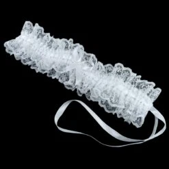 Liga Para Novia Con Puntilla Y Cinta De Raso. Varios Colores