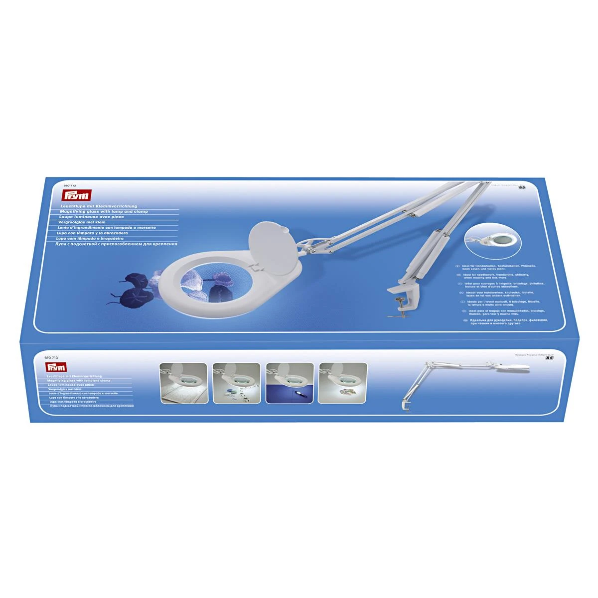 Lupa Con Lámpara Y Abrazadera. Prym 3 Lupa Con Lámpara Y Abrazadera. Prym