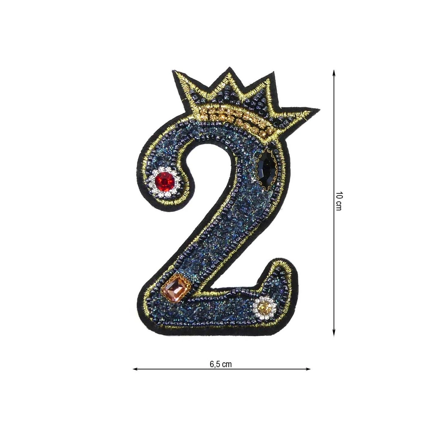 Números Bordados Con Rocalla Y Abalorios 3 Números Bordados Con Rocalla Y Abalorios