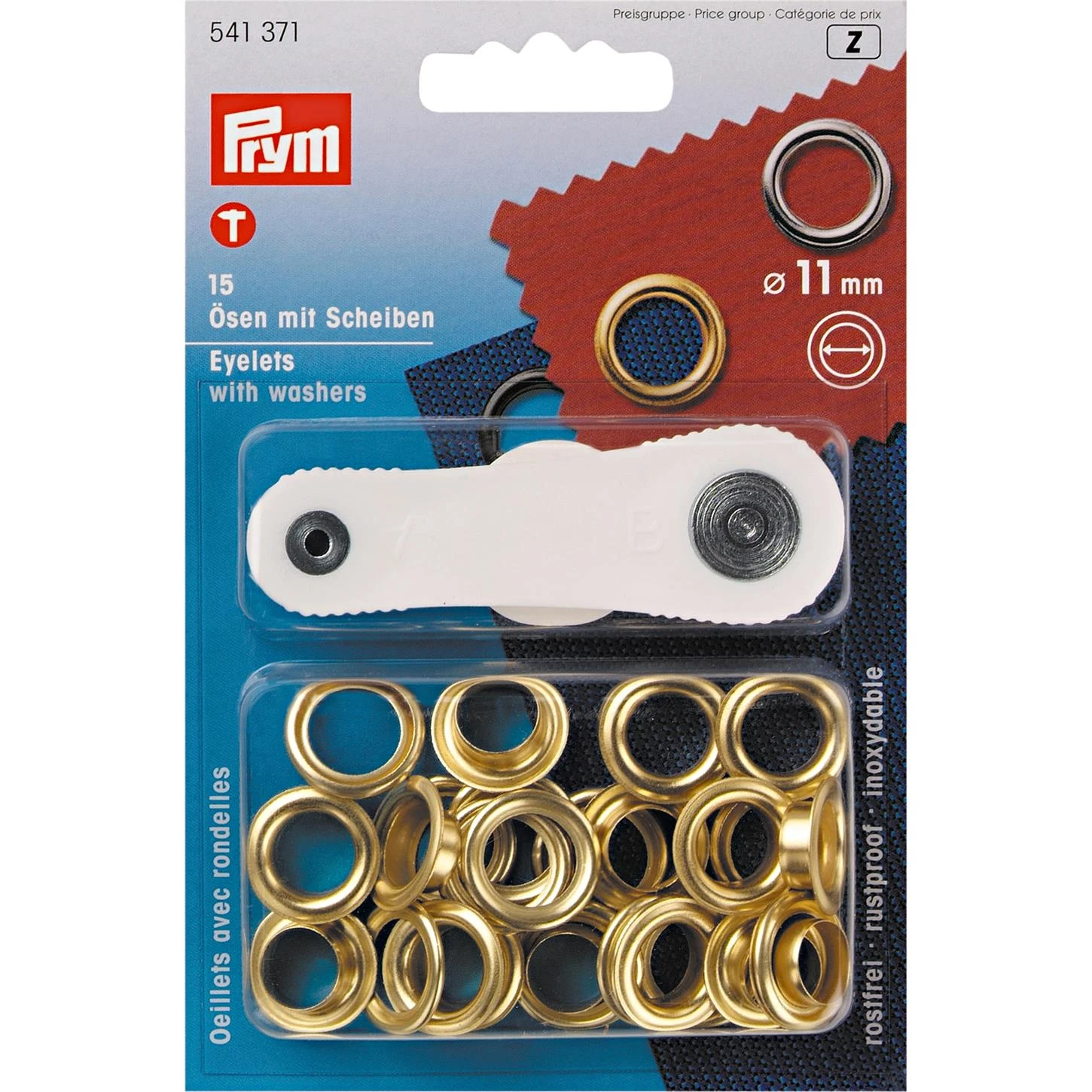 Ollaos Oro Con Ensamblador 11mm. Prym 3 Ollaos Oro Con Ensamblador 11mm. Prym