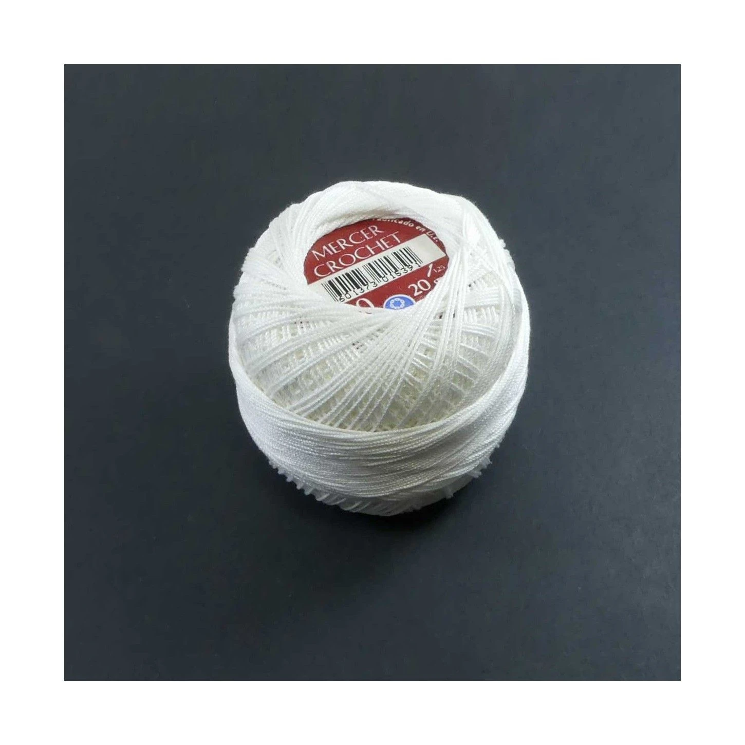 Ovillo Mercer Crochet Blanco 20gr. Múltiples Grosores 3 Ovillo Mercer Crochet Blanco 20gr. Múltiples Grosores