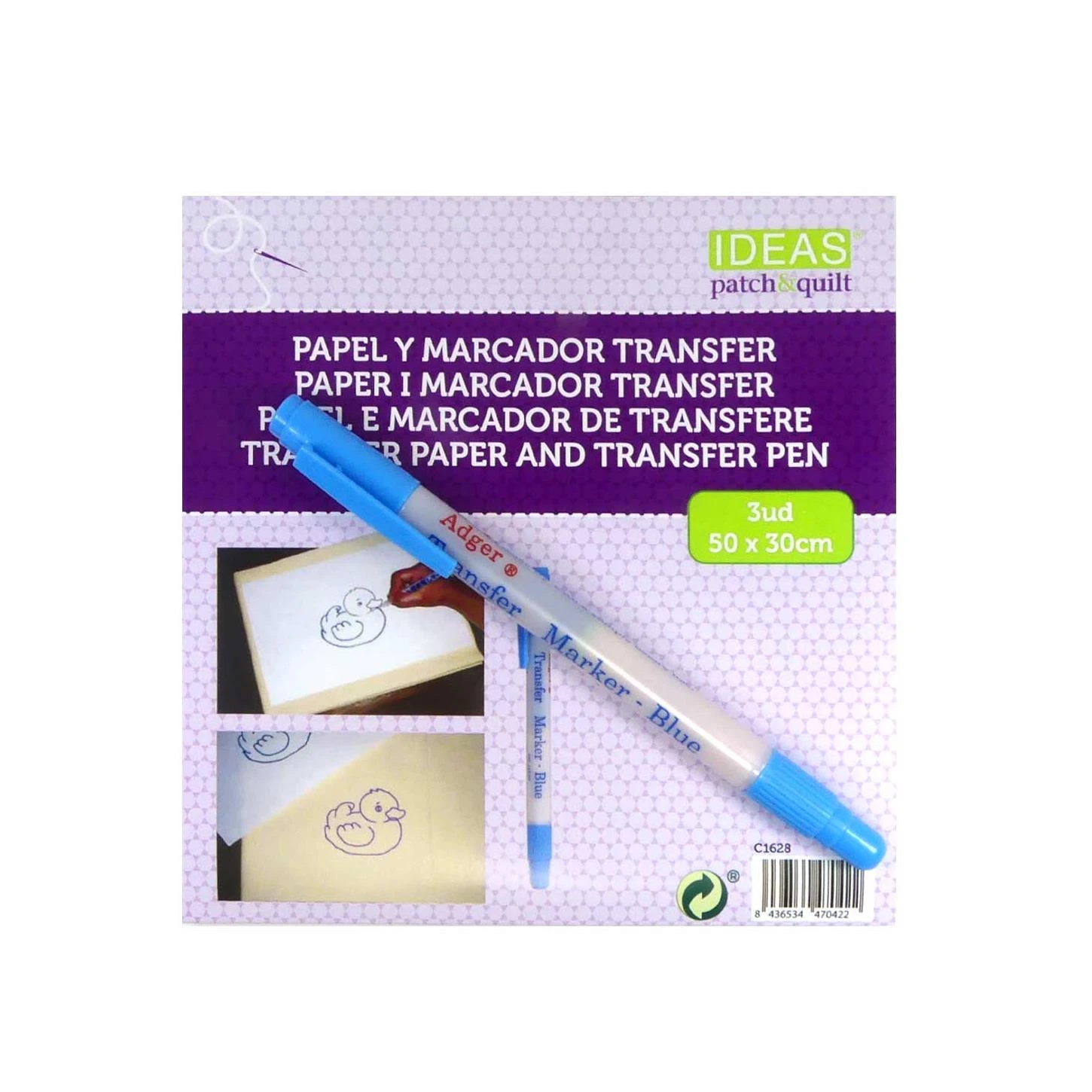 Pack Hojas Y Rotulador Transfer 3 Pack Hojas Y Rotulador Transfer