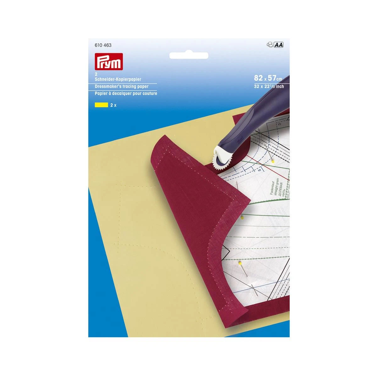 Papel De Copia O Calco Para Costura Amarillo. Prym 3 Papel De Copia O Calco Para Costura Amarillo. Prym
