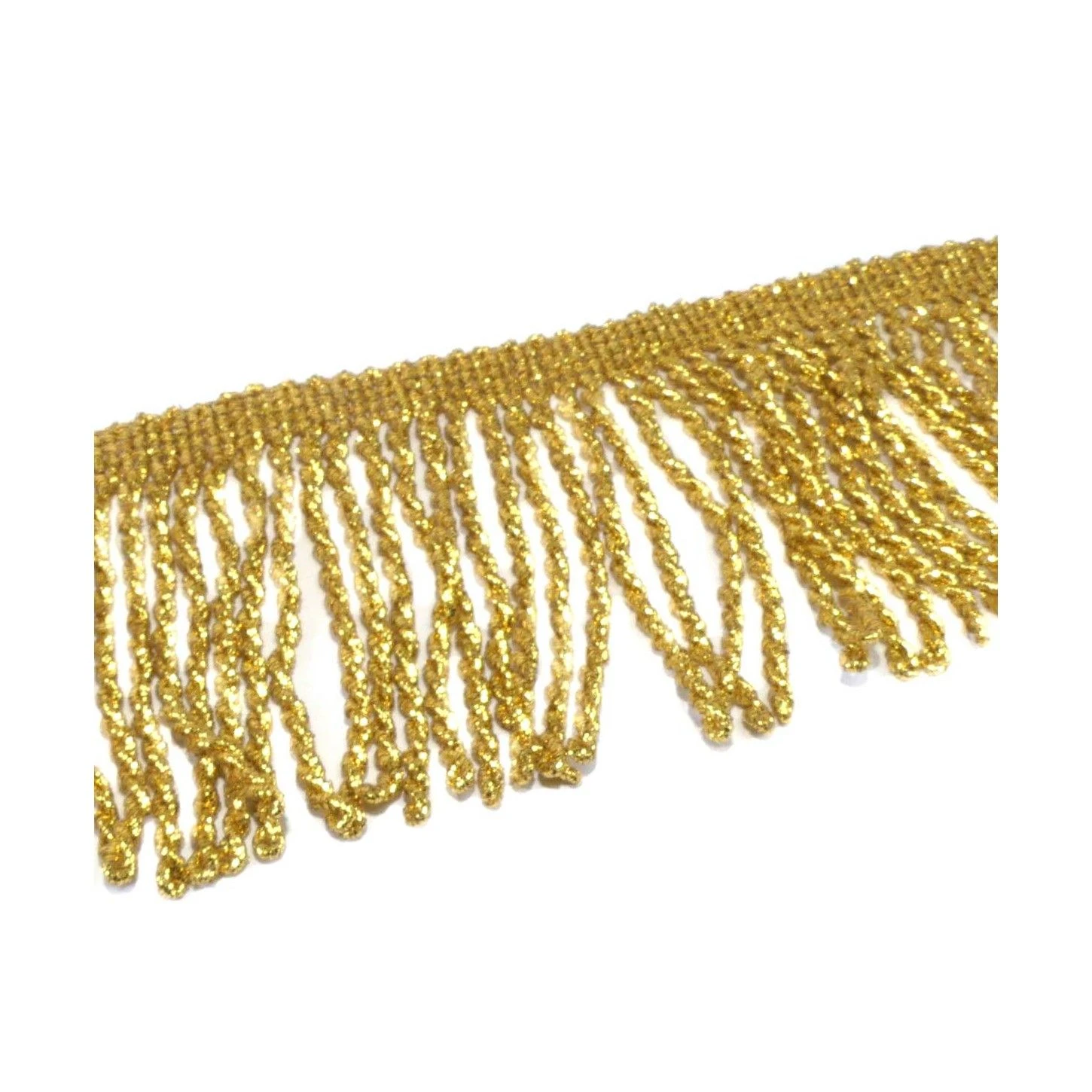 Paquete 8m Fleco Dorado Rapacejo 12cm. Sin Movimiento 4 Paquete 8m Fleco Dorado Rapacejo 12cm. Sin Movimiento - Imagen 2