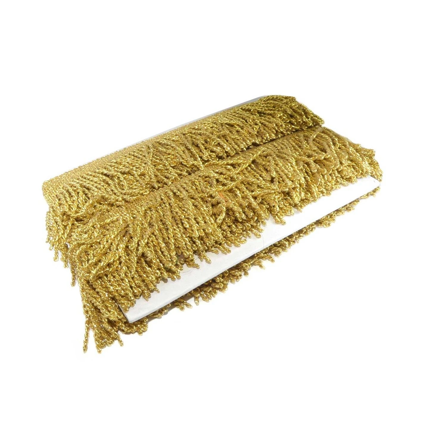 Paquete 8m Fleco Dorado Rapacejo 12cm. Sin Movimiento 3 Paquete 8m Fleco Dorado Rapacejo 12cm. Sin Movimiento