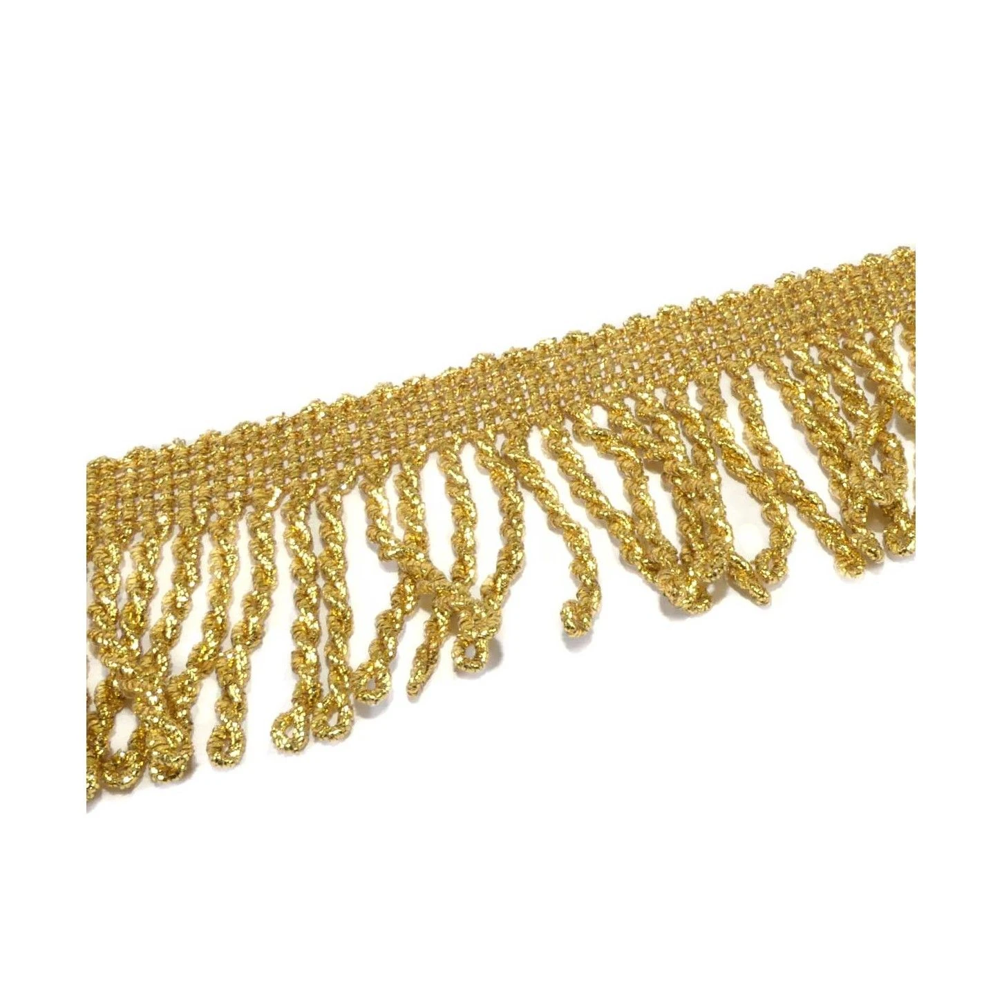 Paquete 8m Fleco Dorado Rapacejo 4cm. Sin Movimiento 4 Paquete 8m Fleco Dorado Rapacejo 4cm. Sin Movimiento - Imagen 2